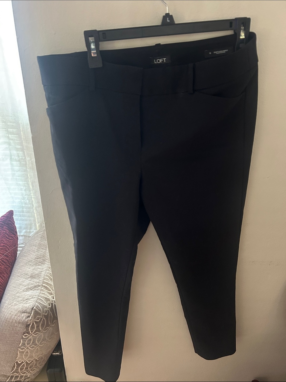 LOFT Black Slim Cropped Dress Pants
